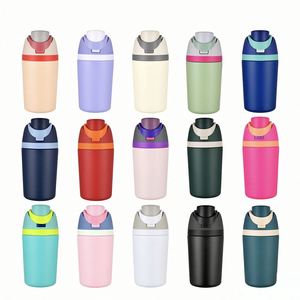 Cross-border 12-oz Handheld Fruit Cup Outdoor Portable Sports Water <b>Bottle</b> Bouncy Vacuum Double-drink <b>Thermos</b> Students Children - Product Image 1