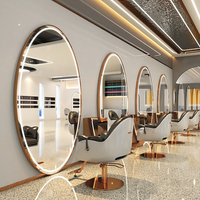 Miroir de coiffure mural ou sur pied en verre pour salon de coiffure, design moderne et contemporain, simple face