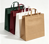 Sac de shopping en papier cartonné rigide, écologique, recyclable, de qualité supérieure, avec logo personnalisé imprimé, poignée en ruban, taille personnalisable
