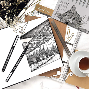 Stylos Extra-fins, lot <span class=keywords><strong>de</strong></span> 12 stylos noirs à <span class=keywords><strong>encre</strong></span> Fineliner, <span class=keywords><strong>encre</strong></span> d'archive imperméable, <span class=keywords><strong>croquis</strong></span>, Anime, Illustration d'artiste - Product Image 4