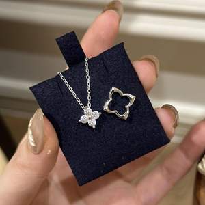 Collier pendentif en argent pur S925, style antique, petit seau doré, couleur diamant, brossé, étoile octogonale, kaléidoscope, bijoux fins - Product Image 3