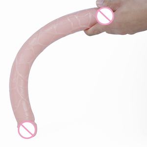 Vibrador de Doble Cabeza con Pene Artificial de Silicona y TPE Personalizado para Lesbianas, Consoladores Grandes de 14.96 Pulgadas para Mujeres, Enormes y Realistas - Product Image 4