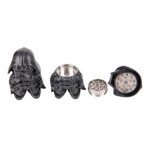 Creative Design Black Knight 63mm Zinc Herb Grinder 3 Types Frosted Technics Wholesale Smoking Accessories - Product Image 3