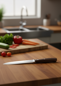 Coltello da pane in acciaio inossidabile 8-9.9 pollici con manico in legno, finitura satinata, per mano destra, coltello da cucina resistente - Product Image 2