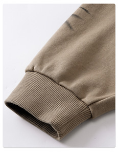 Nouveau Style Zipper Imprimé Cheval Châtaigne Lavé Eau Faded Gradient Veste À Capuche Personnalisée - Product Image 6