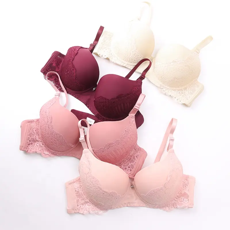 Plus Size Womens Bra C Cup Lace Sexy Thin Cup Bra With Steel Ring Full Cup For Women