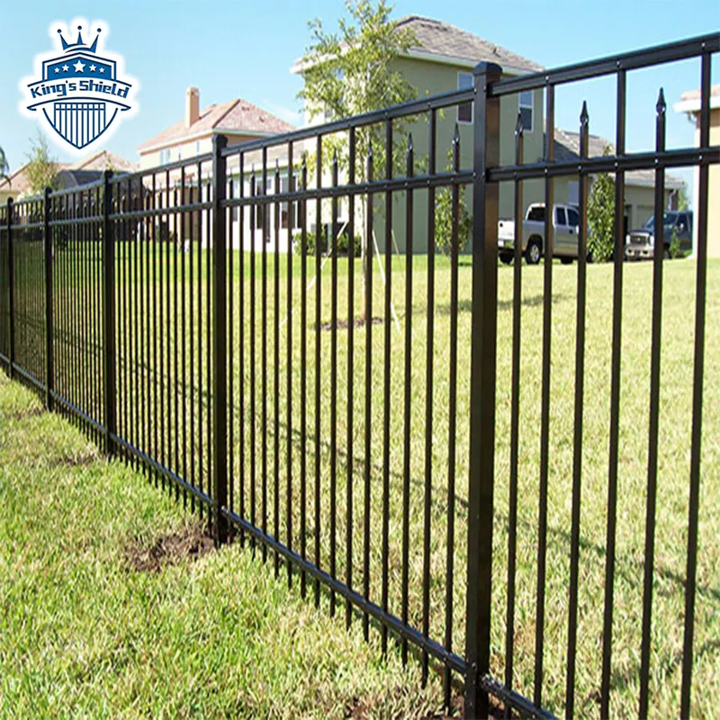 Outdoor pool fence aluminum 3 rail galvanized fencing trellis gates wrought iron garden fence panels for sale