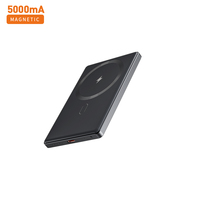 Banques d'alimentation mobiles à aspiration magnétique ultra mince 5000mAh Chargeur d'alimentation LED Affichage numérique Ports TYPE-C Alliage d'aluminium + ABS + PC