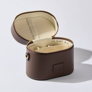 ズボンMaquillageダブルレイヤービーガンメイクポーチ防水ポータブル収納ソリューションマイクロファイバーレザートラベル収納ポーチ - Product Image 1