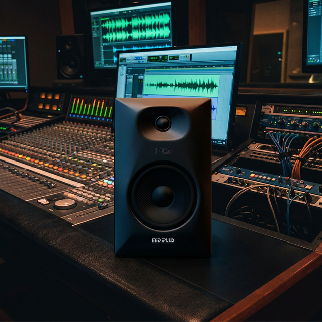 Midiplus MS5 V2 5-inch Active Studio Monitor, 100W Class D Powered Reference Bluetooth TWS Speakers for Home Mixing & Production