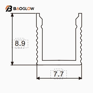 Nuevas llegadas 08*09: Tira de luz LED empotrada de superficie personalizada para techo de aluminio, perfil LED IP67, neón - Product Image 6
