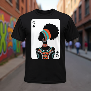 T-shirt Black Woman Queen Card, design graphique, vêtements unisexes - Product Image 3