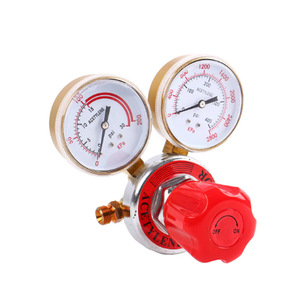 Regulador de Presión de Oxígeno de Cobre para Soldadura y Corte, Estilo Americano, con Manómetros de Oxígeno y Acetileno - Product Image 3