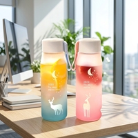 Botella de Agua Deportiva para Niños con Correa, Reutilizable, Antiderrames, para Estudiantes, para Beber Directamente, para Ciclismo, Correr, Acompañamiento Escolar