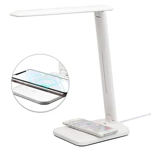 Hot Sale Wireless Lade tisch lampe LED Tisch leuchte Wiederauf ladbare moderne LED Schreibtisch lampe mit Ladegerät USB Wireless Tisch leuchte