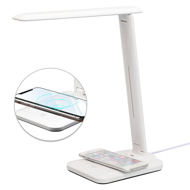 Hot Sale Wireless Charging Table Lamp LED Table Light Rechargeable Modern Led Desk Lamp with Charger USB Wireless Table Light