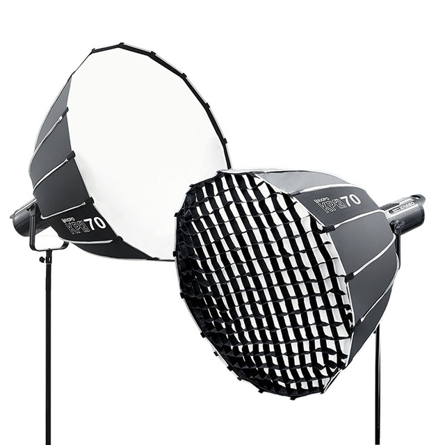 TRIOPO 70/90/120cm Parabolic Softbox Bowens Mount Soft Boxes With Honeycomb Grid for Godox SL60w Bowens Mount Lights