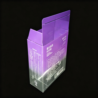 Boîte d'emballage pliable personnalisée en PET transparent, écologique, avec impression couleur UV, gaufrage à chaud et film protecteur pour