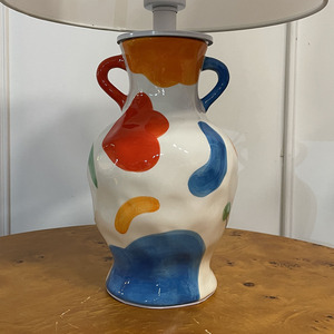 Cream Ceramic Table Lamp E27 Bulb Base Tricolor <b>Light</b> Switch Control <b>Night</b> <b>Light</b> Decorative Living Room Bedroom - Product Image 4