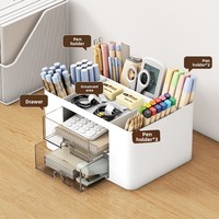 Boîte de rangement en polystyrène de type tiroir GREENSIDE, compartiments couverts, design moderne minimaliste, transparente, simple, organisateur créatif