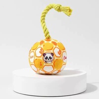 Jouet à mâcher pour chien, balle en peluche couineuse, résistant aux morsures, interactif, durable, pour l'exercice, son de carillon doux, animal de dessin animé mignon, chiot