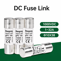 Fusible PV Cylindrique HRC 10x38mm Certifié TUV RoHS CE 1000V Basse Tension pour Stockage d'Énergie Solaire, Pièce de Rechange de Sécurité Contre les Surtensions