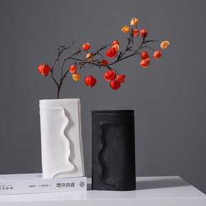 European Vintage Rustic Ceramic <b>Vase</b> With Hydroponic Function Wabi Sabi Style for Living Room Dried Flower Display Decoration - Product Image 2