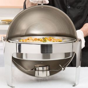 ชุดบุฟเฟ่ต์สแตนเลสดีลักซ์จาน chafing บนม้วนพร้อมหน้าต่าง - Product Image 6