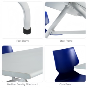 4 chỗ ngồi ăn uống quán cà phê bảng và ghế đặt <span class=keywords><strong>MDF</strong></span> trường ăn hội trường căng tin Bàn và ghế - Product Image 2