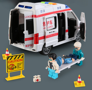 Camion d'<span class=keywords><strong>ambulance</strong></span> à inertie avec lumières et sons, <span class=keywords><strong>jouet</strong></span> de simulation pour enfants, idéal pour jouer à faire semblant de médecin en intérieur - Product Image 6