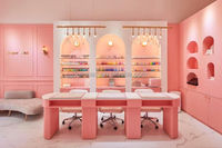 Design d'intérieur de salon de beauté, idées de décoration pour ongles, mobilier de boutique personnalisé, manucure et pédicure