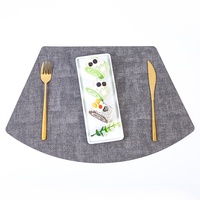 Chemin de table décoratif transfrontalier moderne, simple, uni, en cuir PU, imperméable, résistant à l'huile et à la chaleur, personnalisable