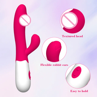Gelance G-Punkt Hasenvibrator Klitorisstimulator Massagegerät Doppelmotor-Dildo Sexspielzeug für Frauen 100% Wasserdicht Eingebaut