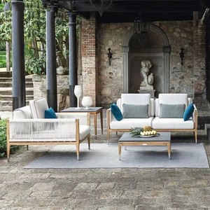 Hot Selling Garden Furniture Lounge Set Villa Leisure Pe <b>rattan</b> Aluminum Alloy <b>Sofa</b> Outdoor Lounge Sectional <b>Sofa</b> Furniture Set - Product Image 2
