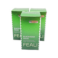 Matériau en carton argenté plaqué aluminium haut de gamme personnalisé masque facial à tête noire boîte en papier miroir réflexion améliore la qualité