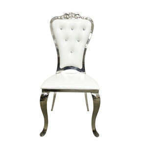 Sedie Impilabili Portatili in Pelle per Eventi e Banchetti con Gambe in Acciaio Inox, Sedie per Feste e Matrimoni a Prezzo Conveniente - Product Image 1