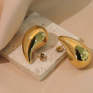 Wholesale 316L Stainless Steel 14k 18k Pvd Gold Plated Luxury High Quality Jewelry Fashion <b>Stud</b> <b>Small</b> Drop Earrings for Women - Product Image 4