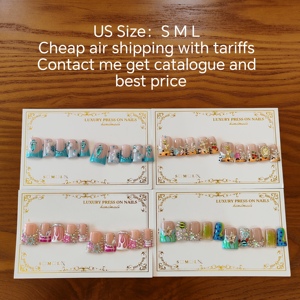 <span class=keywords><strong>Ongles</strong></span> artificiels en gel pressés sur les <span class=keywords><strong>ongles</strong></span>, faits à la main, luxueux, en acrylique, avec des strass dorés, des cristaux, des <span class=keywords><strong>ongles</strong></span> de Noël, des <span class=keywords><strong>ongles</strong></span> artificiels nus - Product Image 6