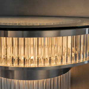 Luxury Crystal Framed <b>LED</b> Console Table For Entryway <b>Hallway</b> And Living Room Use - Product Image 3
