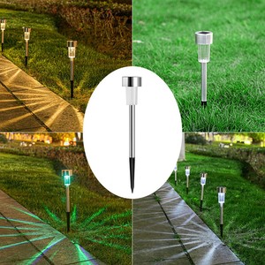 Iluminación LED DE PAISAJE DE ACERO INOXIDABLE IP65 Luces de jardín solares para exteriores Luz solar blanca cálida para camino Producto caliente - Product Image 3