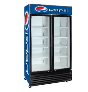 Chất lượng cao đôi cửa kính mềm uống Máy làm lạnh để bán - Product Image 1