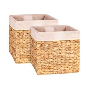 Paniers de rangement rectangulaires en paille écologique pour vêtements, bord festonné, tissés, multifonctionnels, en promotion du Vietnam - Product Image 1