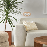 Interrupteurs muraux à bascule vintage en céramique de haute qualité, 2 modules, encastrés, pour la décoration intérieure