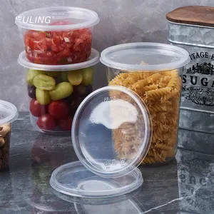 FULING Plastic Food Container Take Out 8 Oz 12 oz 16 oz 24oz 32oz Deli Container With Lid