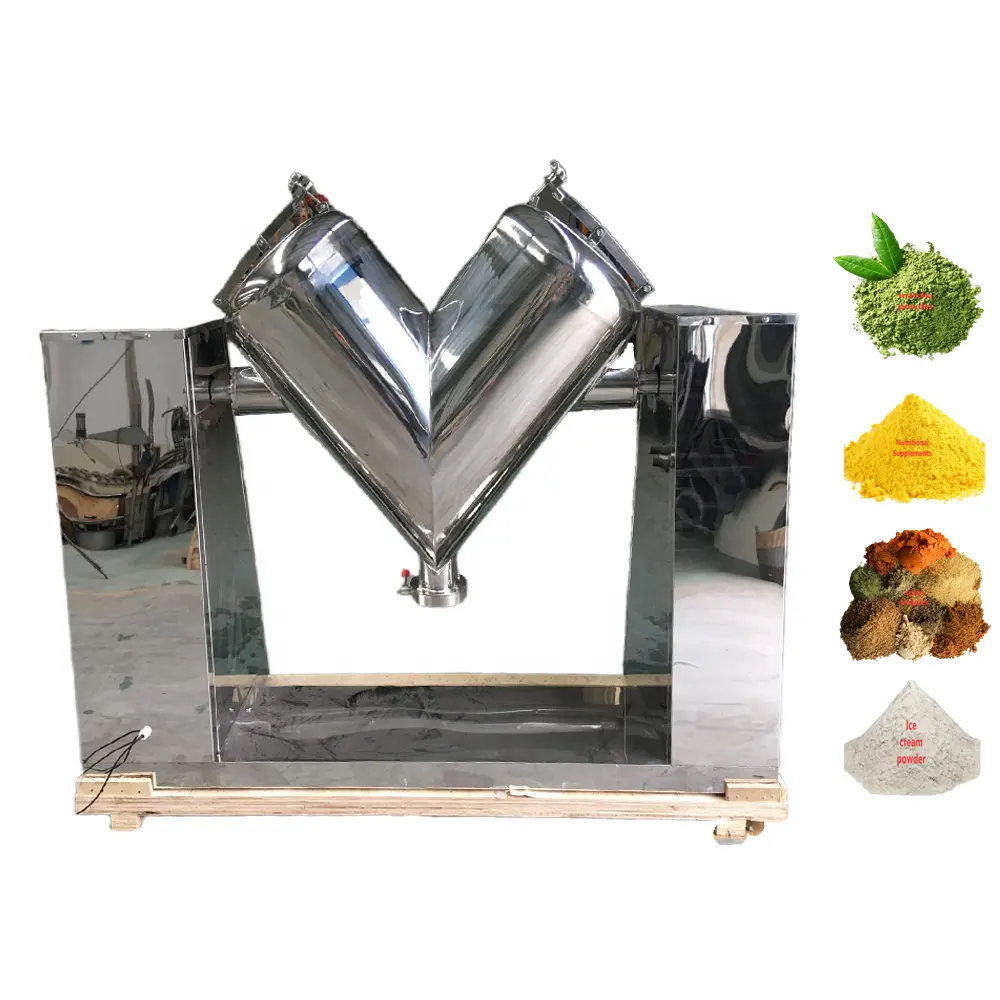 DZJX V Typ Mixer Dichtung Vh8 300 Kilo 3000 L Lebensmittel qualität Mezcl adora En Spice Coconut Metal Kräuter V Pulver Misch mischmasch ine