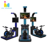 Máquina de juego de centro comercial AMA, simulador de paseo en bicicleta Vr, equipo de bicicleta operado por Vr