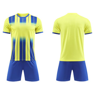 Set Jersey Sepak Bola Lengan Pendek Kerah Bulat Cepat Kering 100% Poliester - Product Image 5