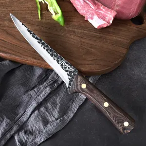 QXF New Design Stainless Steel Boning Kitchen Knife Fillet Knife Boning Knives With Wenge Wood Handle