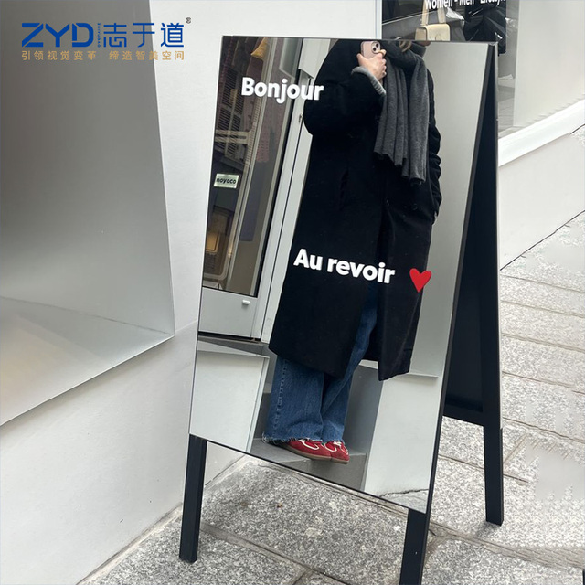 ZYD Stainless Aluminum A-Frame Foldable Outdoor Advertising Poster Display Stand IP65 Weather Resistance Hanging Ground Mounted