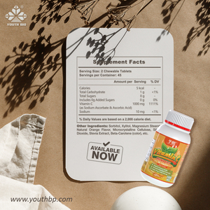 <span class=keywords><strong>Compresse</strong></span> Masticabili di <span class=keywords><strong>Vitamina</strong></span> <span class=keywords><strong>C</strong></span> 500mg, 1000mg per Porzione, Integratore Alimentare a Basso Contenuto Calorico di Ascorbato di Sodio per Adulti Disponibile - Product Image 5